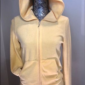 Juicy Couture front zip, velour, hooded